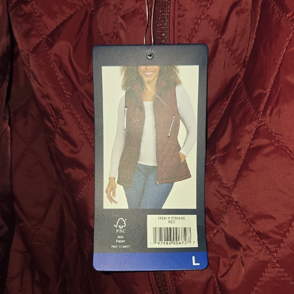 Lands' End Women's Burgundy Puffer Coat - Picture 6 of 15